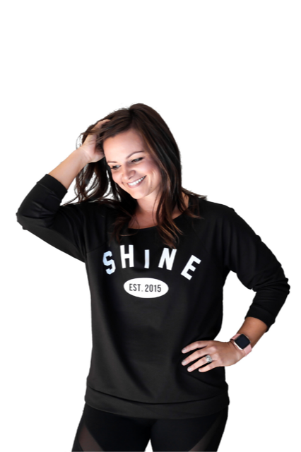 Shine Est Sweatshirt Black Shine Dance Fitness
