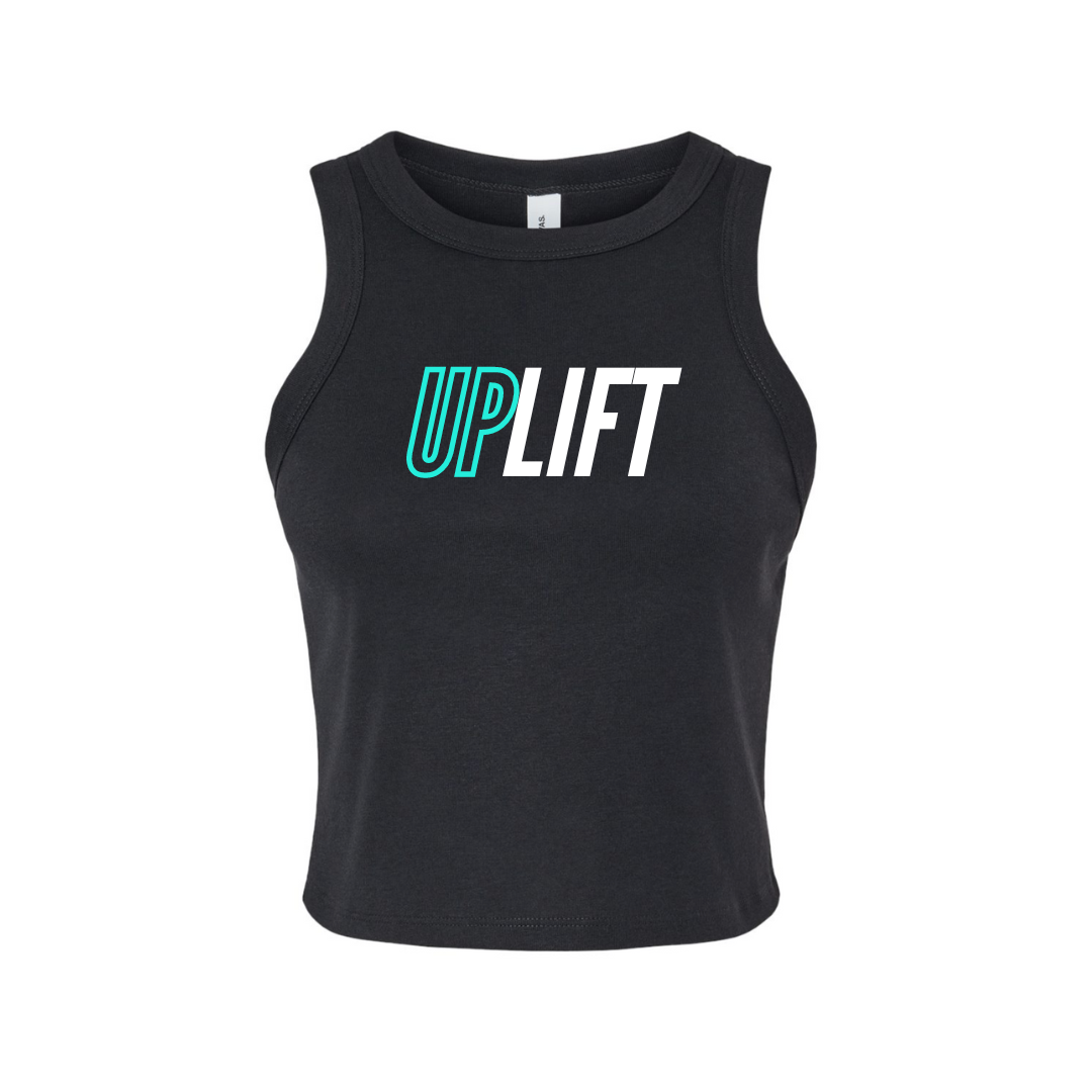 Uplift Fitted Crop Tank (Black) - SHINE Dance Fitness