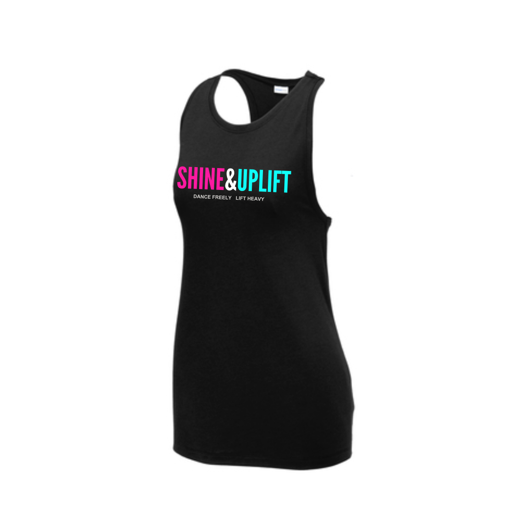Uplift Fitted Crop Tank (Black) - SHINE Dance Fitness